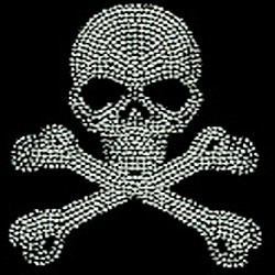 T shirt femme strass skull
