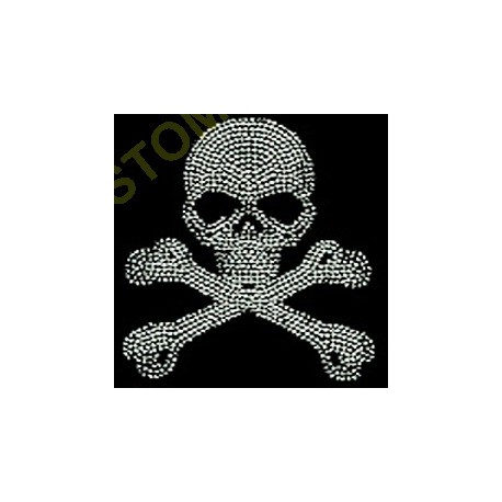 T shirt femme strass skull