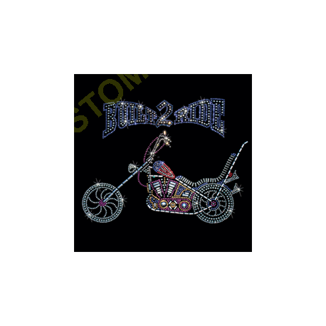 T shirt femme strass built to ride