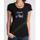 T shirt femme strass built to ride