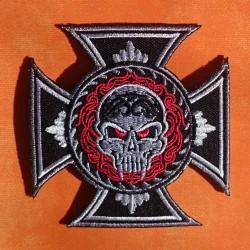 Patch, écusson skull iron cross