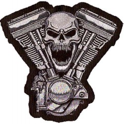 Patch, écusson skull motor