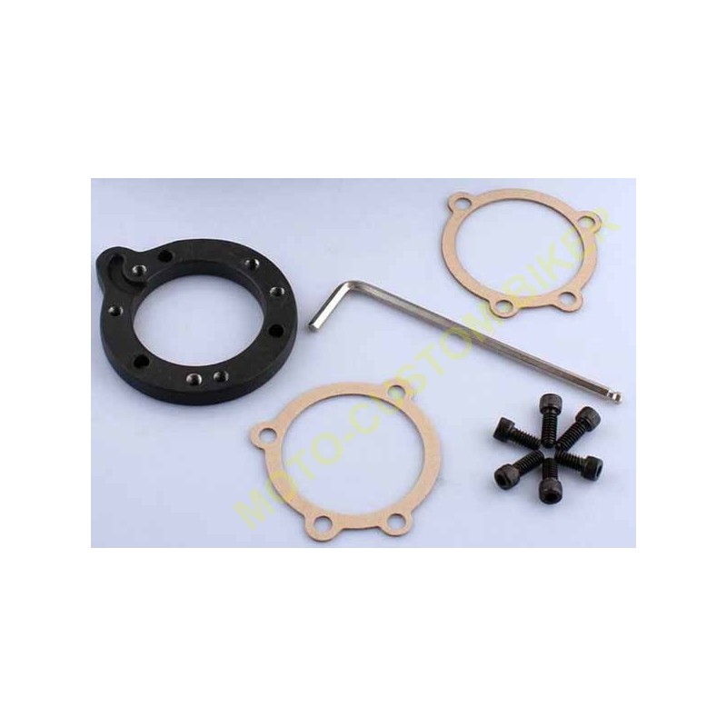 Kit Filtre à Air Conique S&S Pour Harley Sportster - Noir Avec Filtre Rouge - Compatible Carburateurs CV & S&S