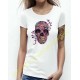 T shirt femme flower skull butterflies