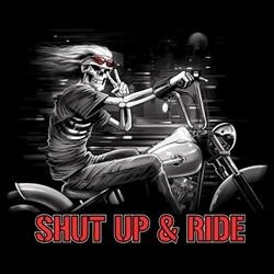 Sweat capuche biker shut up and ride
