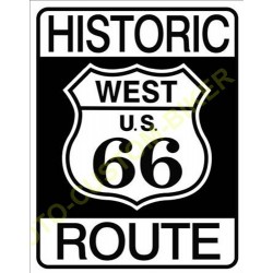Plaque metal decorative historic route 66