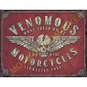 Plaque metal decorative venomous motorcycles