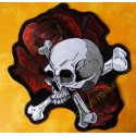 Patch, écusson skull and roses