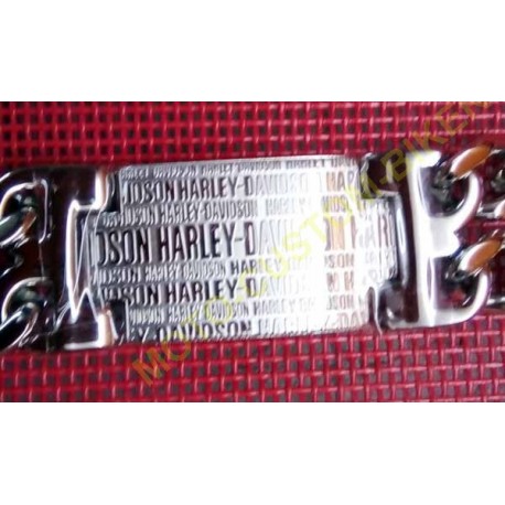 Bracelet biker Harley Davidson script