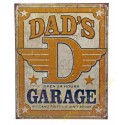 Plaque metal decorative dad garage