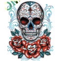 Sweat zippé Femme sugar skull cross