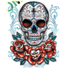 Sweat zippé Femme sugar skull cross