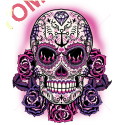 Sweat zippé Femme pink sugar skull