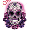 Sweat zippé Femme pink sugar skull