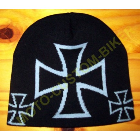 Bonnet biker croix de malte 