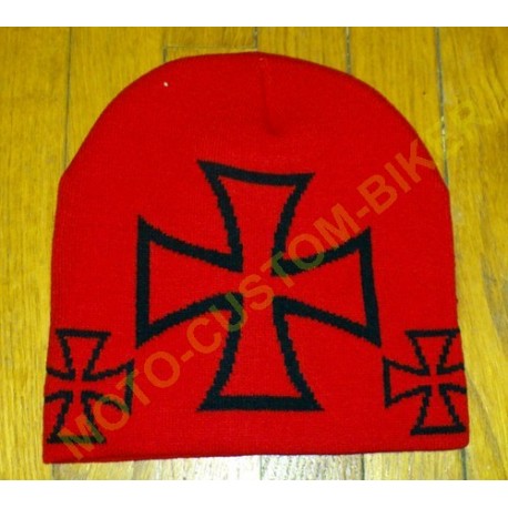 Bonnet biker croix de malte 