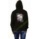 Sweat capuche zippé femme two skulls