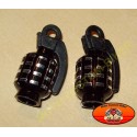 Bouchons de valves moto grenade noir