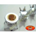 Bouchons de valves moto couronne argent