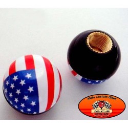 Bouchons de valves moto drapeaux usa