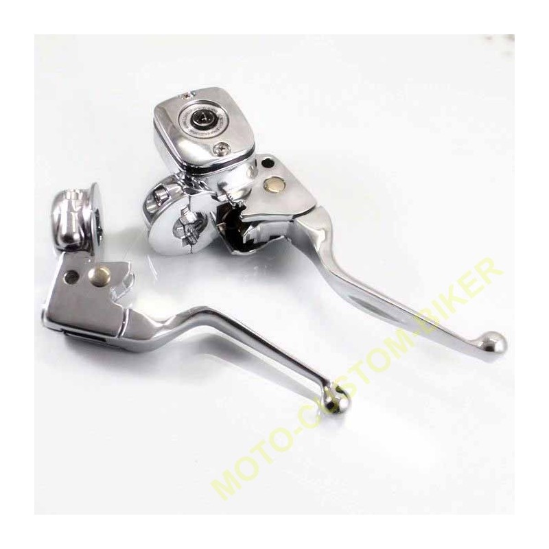 Kit Complet Leviers Freins + Embrayage Universel Argent - Pour Motos - Montage à Confier à Un Professionnel