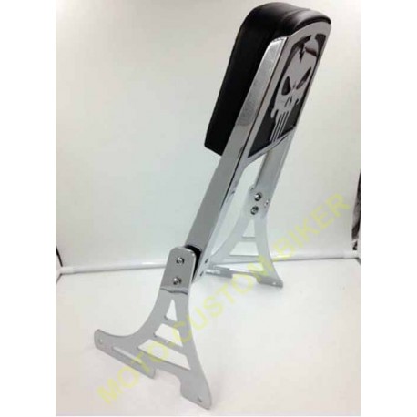 Sissy bar skull chrome pour XL883C R XL1200R C XLH883 XLH1200