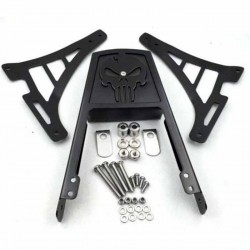 Sissy bar skull noir pour XL883C R XL1200R C XLH883 XLH1200