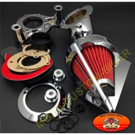 Filtre à air apolo chromé pour Harley sportster de 91-2006 XL