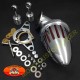 Filtre à air obus chromé pour Harley injection EFI, Road Glide Road King Rocker Cross Bones