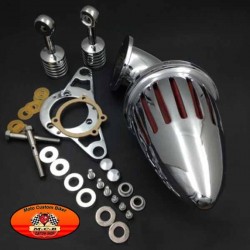 Filtre à air obus chromé pour Harley injection EFI, Road Glide Road King Rocker Cross Bones