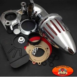 Filtre à air obus chromé pour Harley 2008-2012 Dyna Electra Glide FLHX Touring