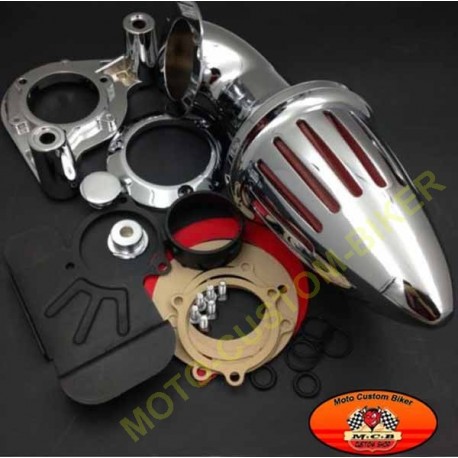 Filtre à air obus chromé pour Harley 2008-2012 Dyna Electra Glide FLHX Touring