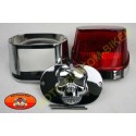 Kit feux arrière complet tête de mort chromé pour Harley FLSTF Touring Harley XL FLHRC FLHTC