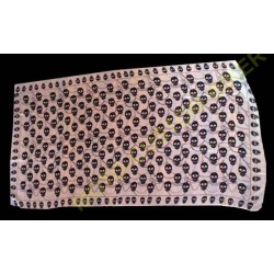 Foulard blanc têtes de mort enchainées