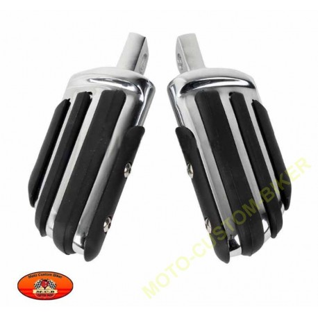 Repose pieds footrests chrome pour harley