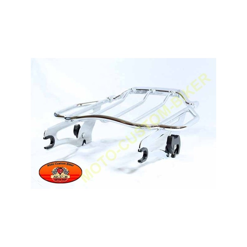 Porte-bagage moto chrome 37 cm pour Harley Fat Boy