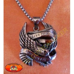 Pendentif moto live to ride