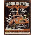 Plaque metal decorative torque bros