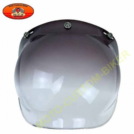 Visière bulle noir dégradée pour casque jet - Moto-Custom-Biker