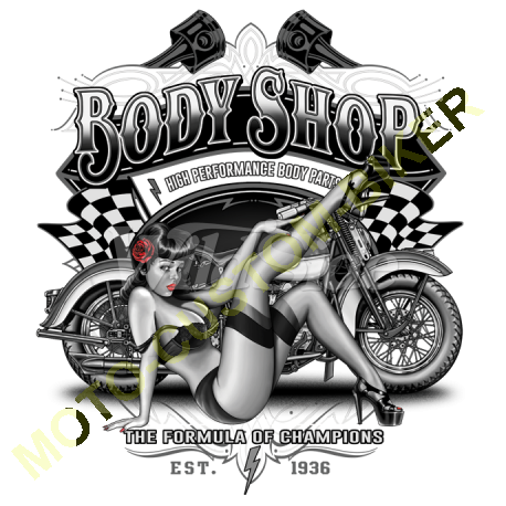 T shirt biker body shop