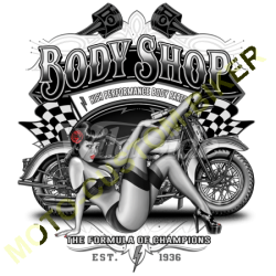Sweat capuche biker body shop 2