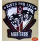 Patch, écusson biker for life, grand format