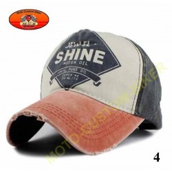 Casquette 100% pure oil vintage beige-noir n°4