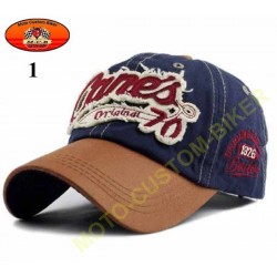 Casquette Ruler de baseball beige.