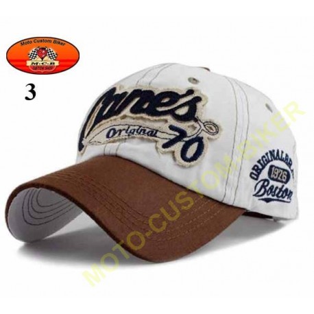 Casquette Ruler de baseball beige.