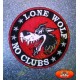 Patch, écusson lone wolf, no clubs