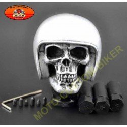 Pommeau De Levier De Vitesse Tête De Mort-skull Racer avec 3 tuyaux (8mm,  10mm, 12mm) kesoto1