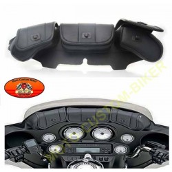 Bagage moto, sacoches pare brise 3 grandes poches pour road king, FLH et custom