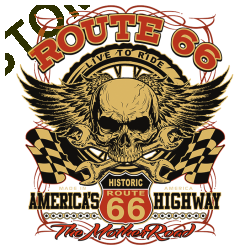 T shirt biker route 66