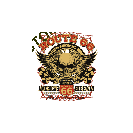 T shirt biker route 66